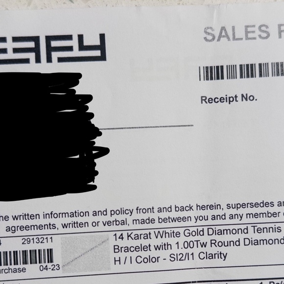 14K White Gold 1.0 Ct. Diamond Tennis Bracelet - Picture 5 of 6